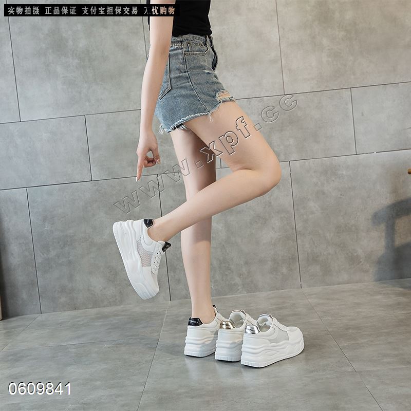 韩版夏季厚底小白鞋单网透气舒适百搭款 955-1