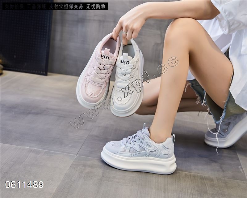 韩版简约透气网鞋w23983   跟高：6厘米