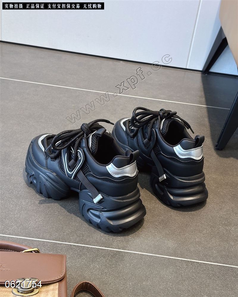 厚底小个子增高爱心老爹鞋真皮网纱运动鞋百搭休闲跑步鞋31226-6