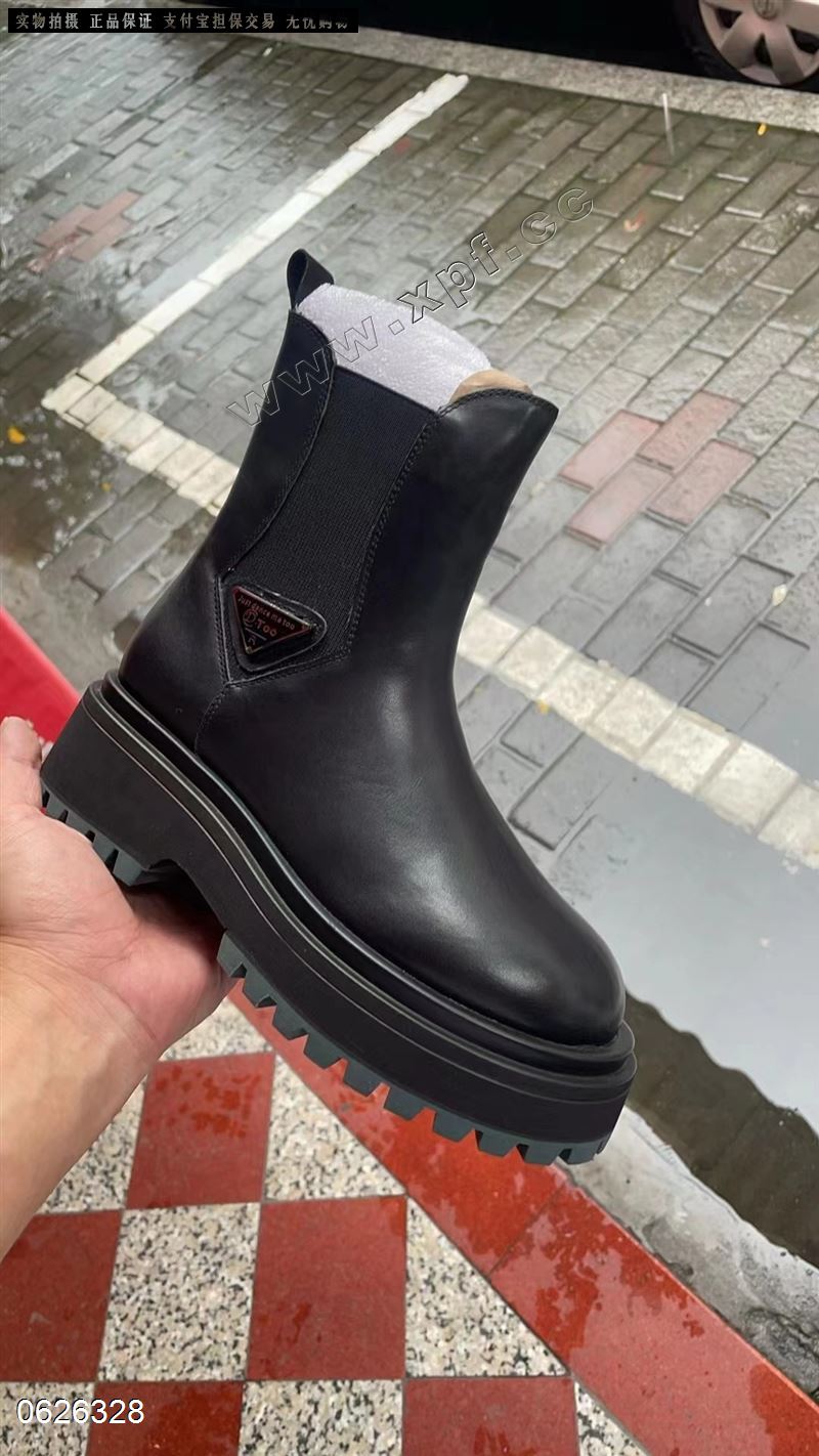 头层牛皮短靴