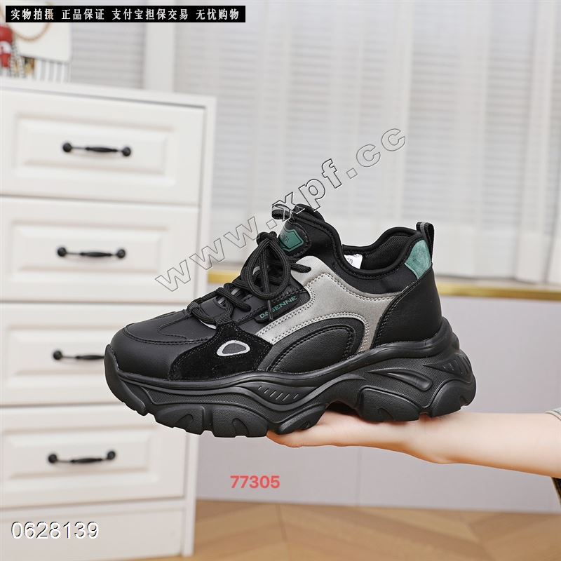 左右焦点77305真皮新款老爹发泡底