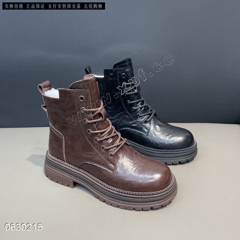 秋季新款厚底拉链马丁靴Y08   贴皮材质 单里 跟高：4.5CM