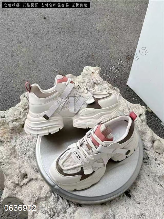 韩菲蝶真皮发泡底老爹鞋