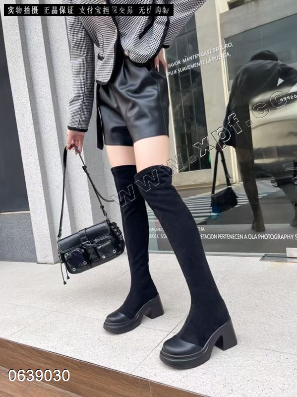 加绒过膝长靴
