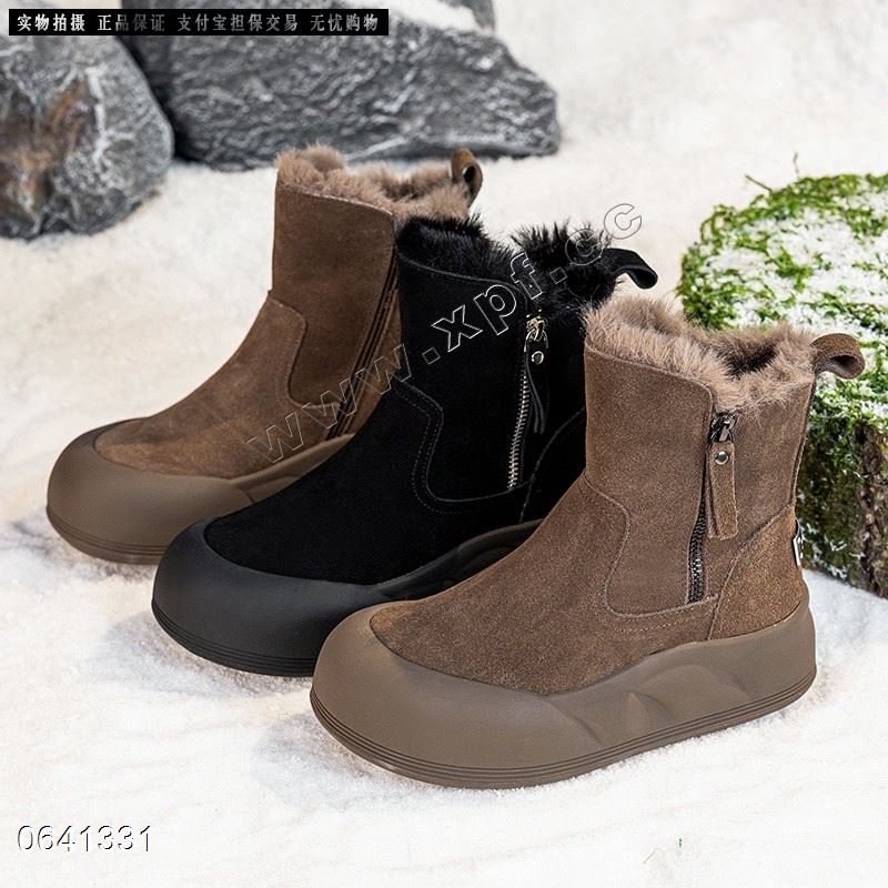 新款厚绒磨砂皮雪地靴9806