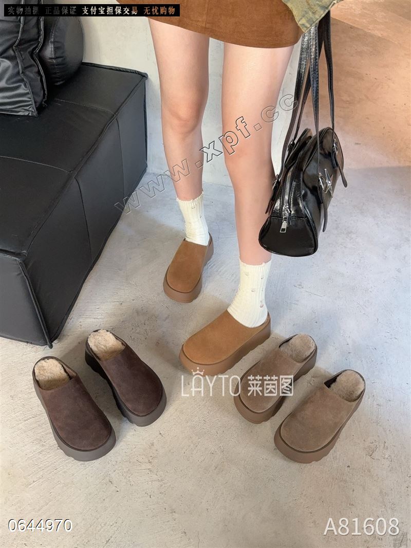 加棉包头拖鞋