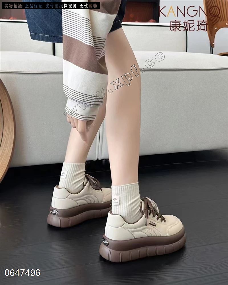 F3X 厚底小白鞋
