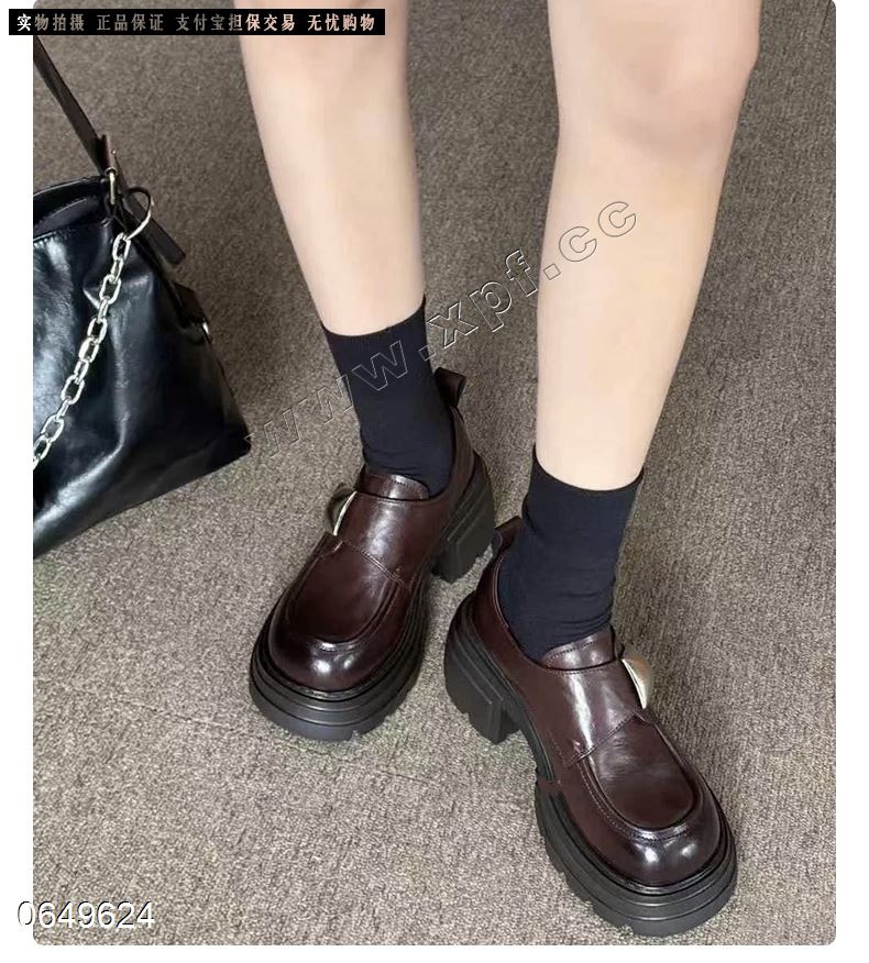 新款厚底乐福鞋6688