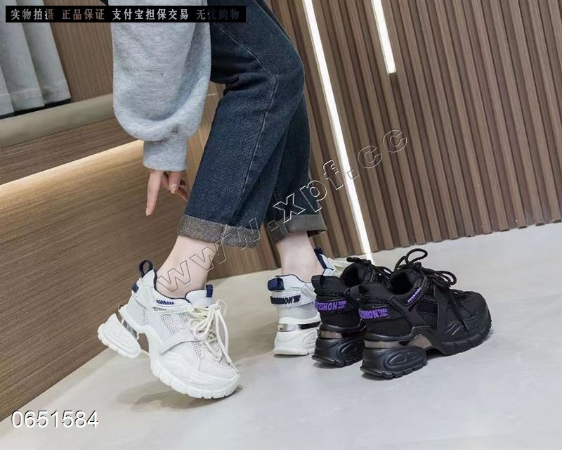 新款爆款休闲百搭显脚小网红同款潮女鞋 137-1 底高5公分十内增高4公分