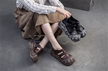 擦色大头鞋复古编织小凉鞋罗马风百搭女鞋25522