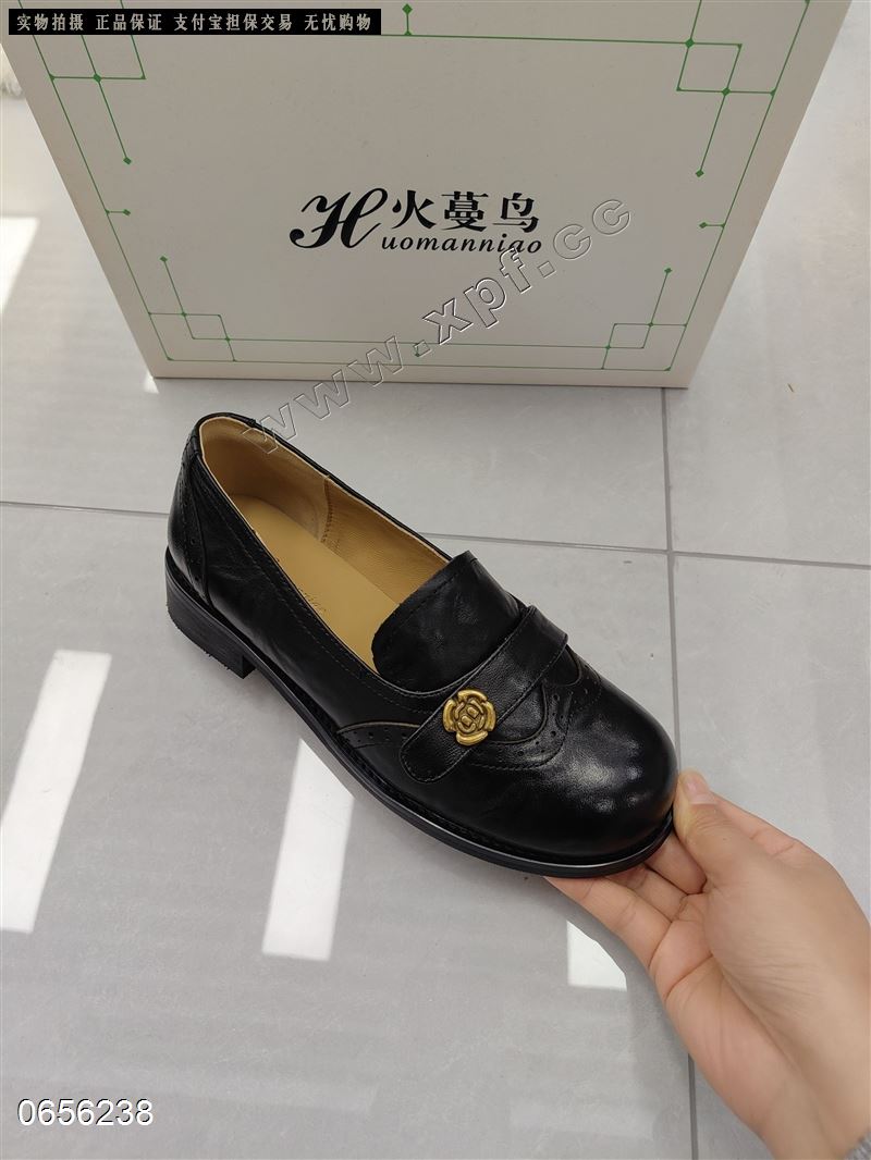 头层手抓羊皮单鞋917