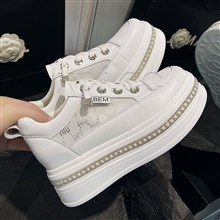 新款 厚底拼色小白鞋2503