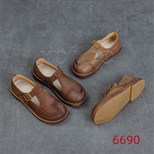 新款头层牛皮单鞋 6690