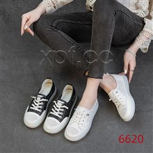 新款头层牛皮镂空休闲鞋6620