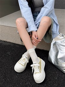 新款发泡厚底休闲网鞋658-1