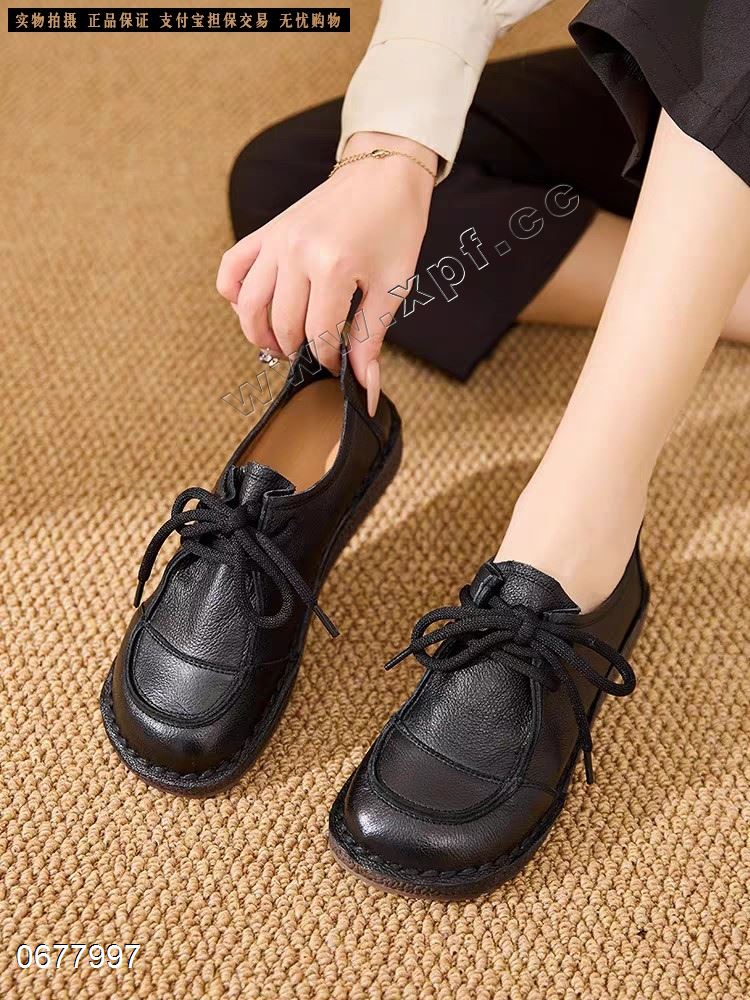 头层牛皮单鞋8010