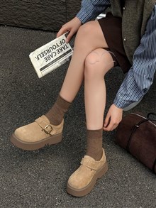 新款全牛皮厚底勃肯鞋 R301-1  增高4Cm