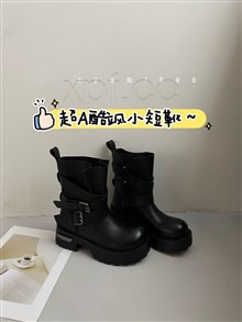 新款小短靴   跟高 5cm